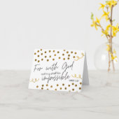 神と共に働くことは不可能な手形カード カード (黄色い花)