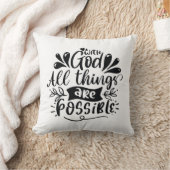 神と共に全てのことが可能である クッション (ブランケット)