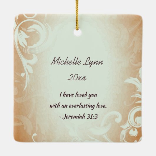 神と共に全てのことが可能である マタイ 19:26 セラミックオーナメント (裏面)