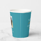 神と共に全てのことが可能なティール（緑がかった色）の写真のグラード 紙コップ (右)