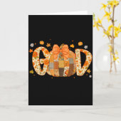 神と共に全ての事は可能である - クリスチャンの秋 カード (黄色い花)