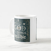 神と共に全ては可能 マグカップ (正面左)