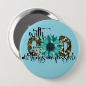 神と共に可能なボタン 缶バッジ (正面&裏面)