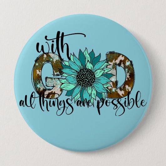 神と共に可能なボタン 缶バッジ (正面)