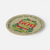 神と共に可能な聖書の引用文20xx 7" ペーパープレート (アングル)