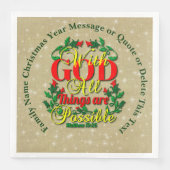 神と共に可能な聖書引用文 (正面)