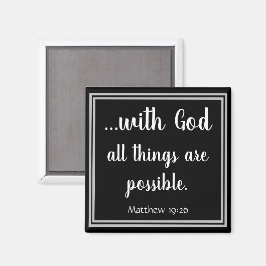 神と共に物事は全て黒い可能性がある マグネット (正面/裏面)