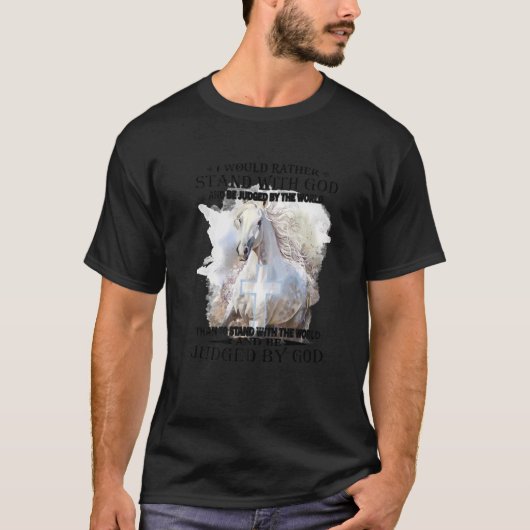 神と共に立ち世に裁かれるを欲す Tシャツ (正面)