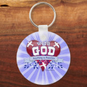 神と共に、あらゆることが可能である キーホルダー (正面)