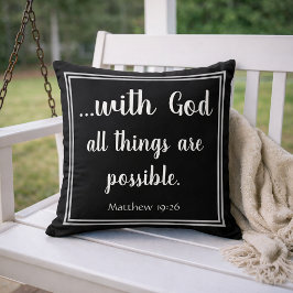 神と共に、すべてのことが可能である感動的 クッション