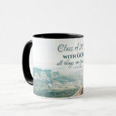 神と共に、すべてのことが可能である聖書の卒業 マグカップ (正面左)