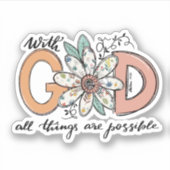 神と共に、すべてのことが可能である シール (正面)