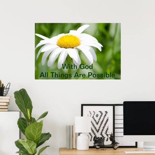 神と共に、すべてのことが可能である ポスター (ホームオフィス)