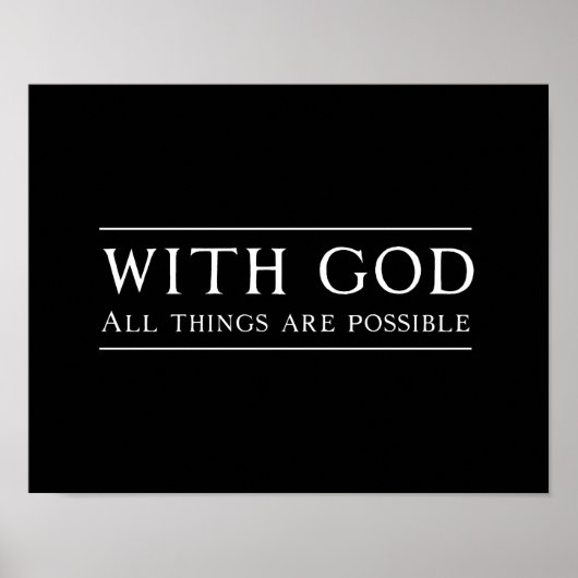 神と共に、すべてのことが可能である ポスター (正面)