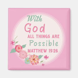 神と共に、すべてのことが可能である マグネット