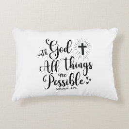 神と共に、すべてのことが可能である – マタイ19:26 アクセントクッション