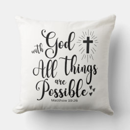 神と共に、すべてのことが可能である – マタイ19:26 クッション
