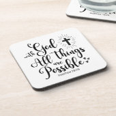 神と共に、すべてのことが可能である – マタイ19:26 コースター (左側)