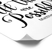 神と共に、すべてのことが可能である – マタイ19:26 ポスター (角)