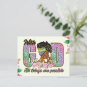 神と共に、すべてのことが可能である、メラニン、シエスタ。 シーズンポストカード (スタンド正面)