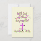 神と共に、すべてのことが可能である 招待状 (正面)