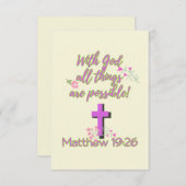 神と共に、すべてのことが可能である 招待状 (正面/裏面)