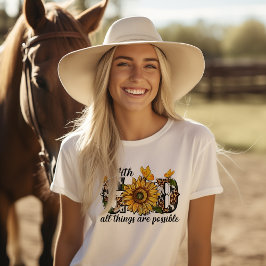 神と共に、すべてのことが可能である Tシャツ