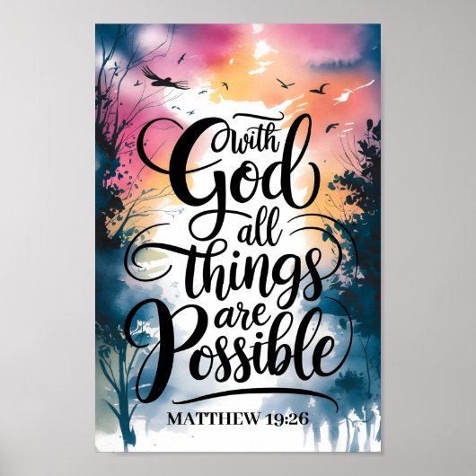 神と共に、すべてのものはキリスト教芸術の可能性がある ポスター (正面)
