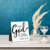 神と共に、すべてのものは可能であるマタイ19:26 フォトプラーク (インサイチュ)