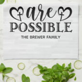 神と共に、すべてのものは可能なキッチンタオル キッチンタオル (折り畳み)