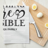 神と共に、すべてのものは可能なキッチンタオル キッチンタオル (四つ折り)