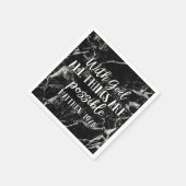 神と共に、すべてのものは可能なキリスト教聖書である スタンダードカクテルナプキン (角)