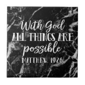 神と共に、すべてのものは可能なキリスト教聖書である タイル (正面)