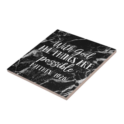 神と共に、すべてのものは可能なキリスト教聖書である タイル (側面)