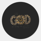 神と共に、すべてのものは可能なデイジーひまわりF ラウンドシール (正面)