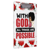 神と共に、すべてのものは可能なメラニン黒い症 クリップボード (右)