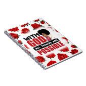 神と共に、すべてのものは可能なメラニン黒い症 ノートブック (右側)