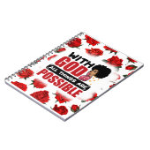 神と共に、すべてのものは可能なメラニン黒い症 ノートブック (左側)