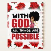 神と共に、すべてのものは可能なメラニン黒い症 プランナー手帳 (裏面)