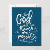 神と共に、すべてのものは可能はがき ポストカード (正面/裏面)