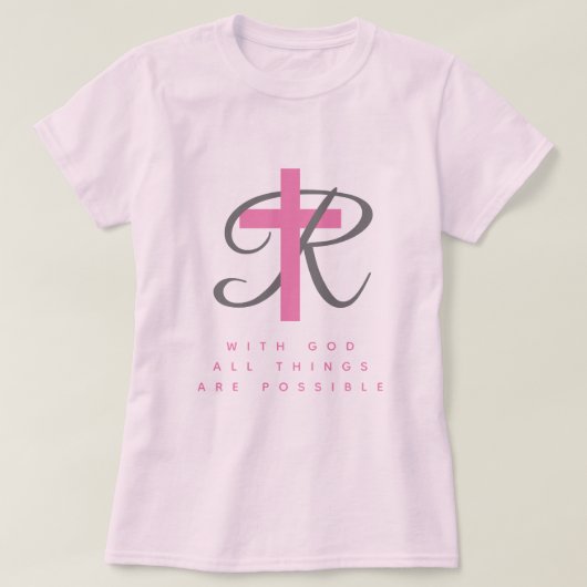 神と共に、すべてのものは宗教的なTシャツが可能である Tシャツ (デザイン正面)