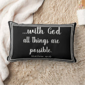 神と共に、すべてのものは白黒で可能である ランバークッション (ブランケット)