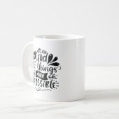 神と共に、すべての事は聖書の聖句の可能性がある コーヒーマグカップ (正面左)