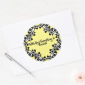 神と共に、すべては可能な聖書の引用文 ラウンドシール (封筒)