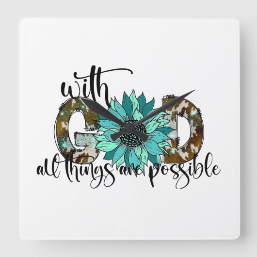 神と共に スクエア壁時計 (正面)