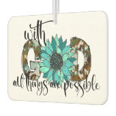 神と共に、万物は可能である カーエアーフレッシュナー (左)