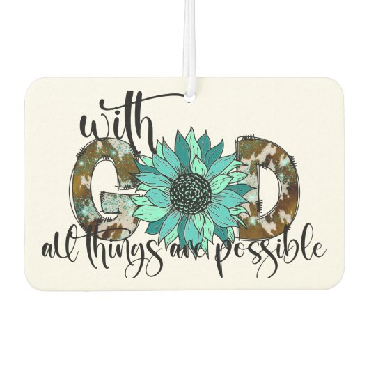 神と共に、万物は可能である カーエアーフレッシュナー (正面)