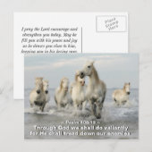 神と共に、私たちは勇ましく行く。詩篇 108:13 ポストカード (正面/裏面)