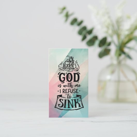 神と共に、私は祈りの言葉を沈めるのを拒む 名刺 (スタンド正面)