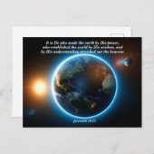 神と創造の聖句 ポストカード (正面/裏面)